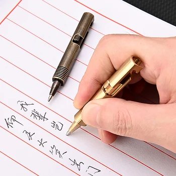 Латунная шариковая ручка | Маленькие ручки для мужчин и женщин |  Ручки Латунные короткие шариковые ручки для письма